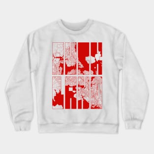 Auckland, New Zealand City Map Typography - Oriental Crewneck Sweatshirt